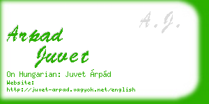 arpad juvet business card